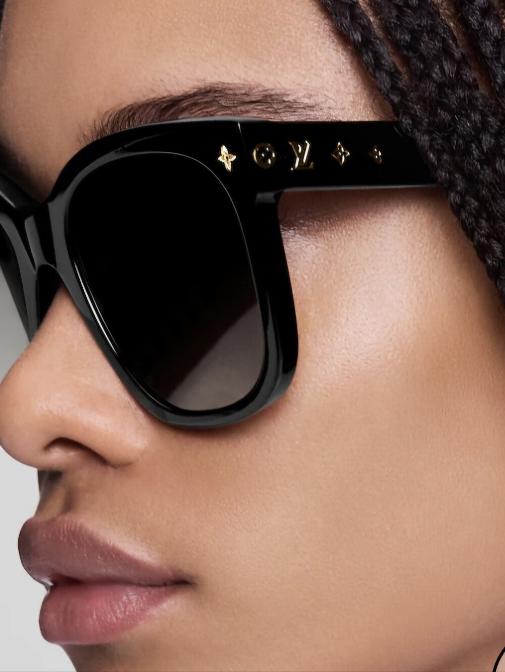 Louis Vuitton Black Eyeglasses with Gold Logo Accents